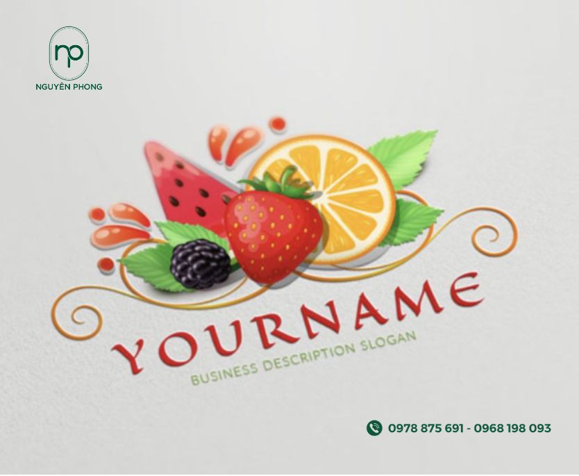 Mẫu logo trái cây đẹp chuyên nghiệp